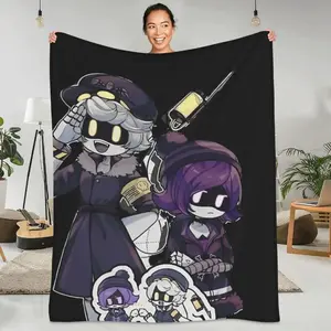 Robot Murder Drones Anime Movie Blanket Uzi Soft Aesthetic Plush Bedding Throws For Chair Travel Flannel Bedspread Bed CoverHoliday gifts for family and friends during Thanksgiving, graduation season and Valentine's Day summerwins
