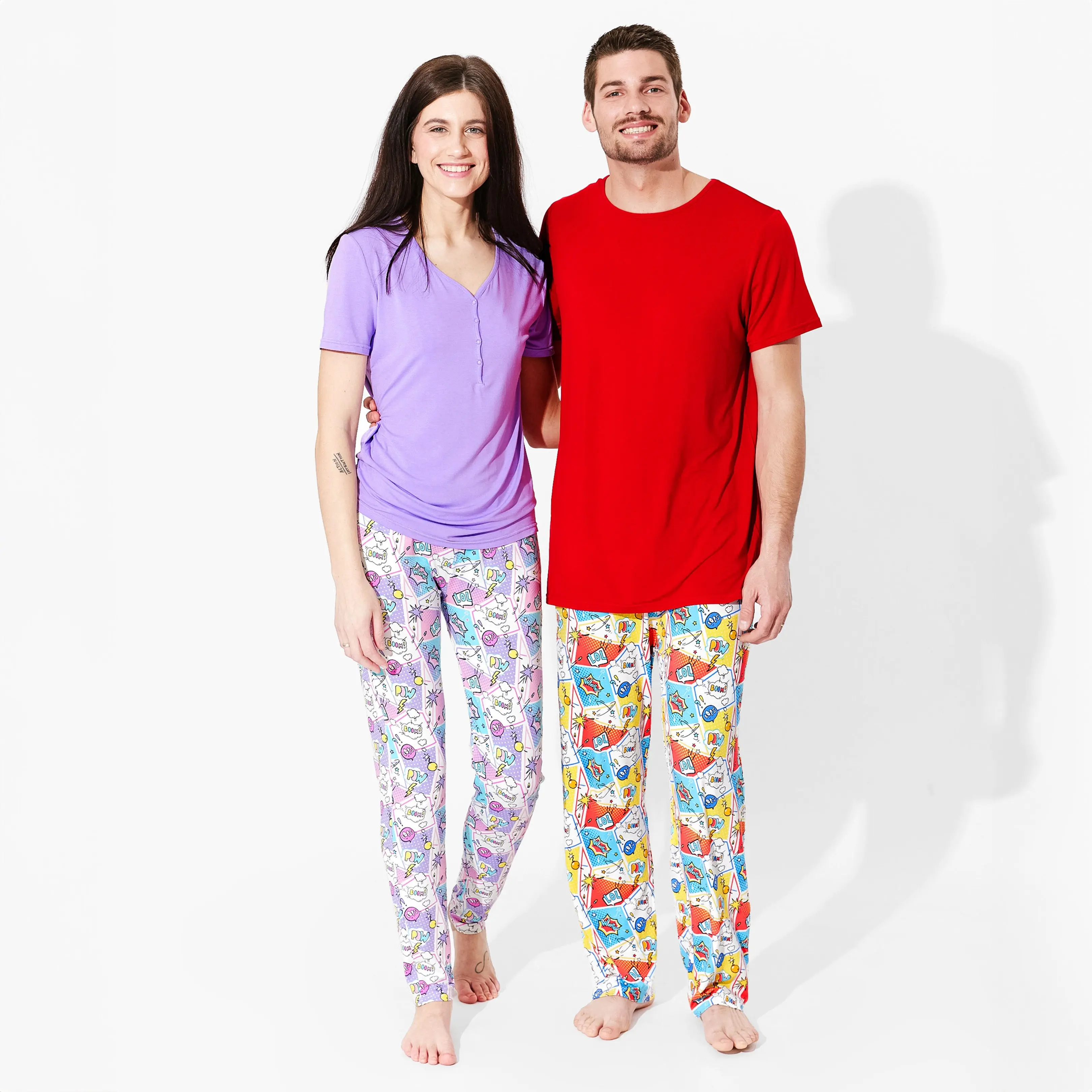 Comic Hero Bamboo Men's Pajama Set