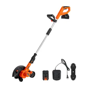 fathersdaygift VEVOR Lawn Edger, 8.8-inch Blade Length, Battery Powered Cordless Edger Lawn Tool, with 3-Position Blade Depth, 4000 mAh Battery and Charger Included, for Lawns, Driveways, Yards, and Sidewalk Edges