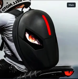 LED Backpack with Red Accent Light - Main Feature Displayed - Unique Lighting Design for Attention-Catching Style