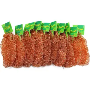 Pure Copper Scrubbing Pads, 10 pcs/pack, 13 g per pad