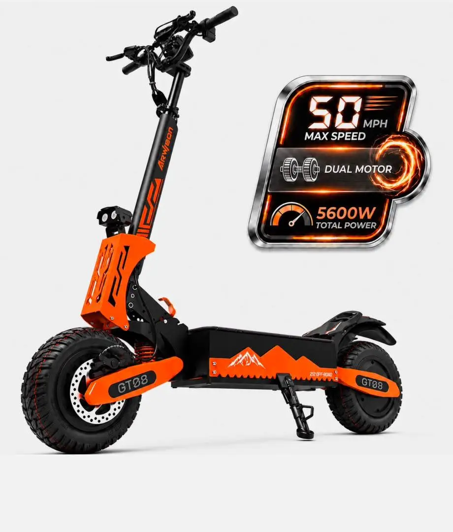 Dual Motor 5600W Electric Scooter 60V 27AH Adult Folding Off Road E-Scooter 50MPH
