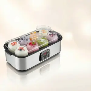 Family-Friendly 8-Cup Yogurt Maker with Auto Temperature Control for Perfect Breakfast Solutions