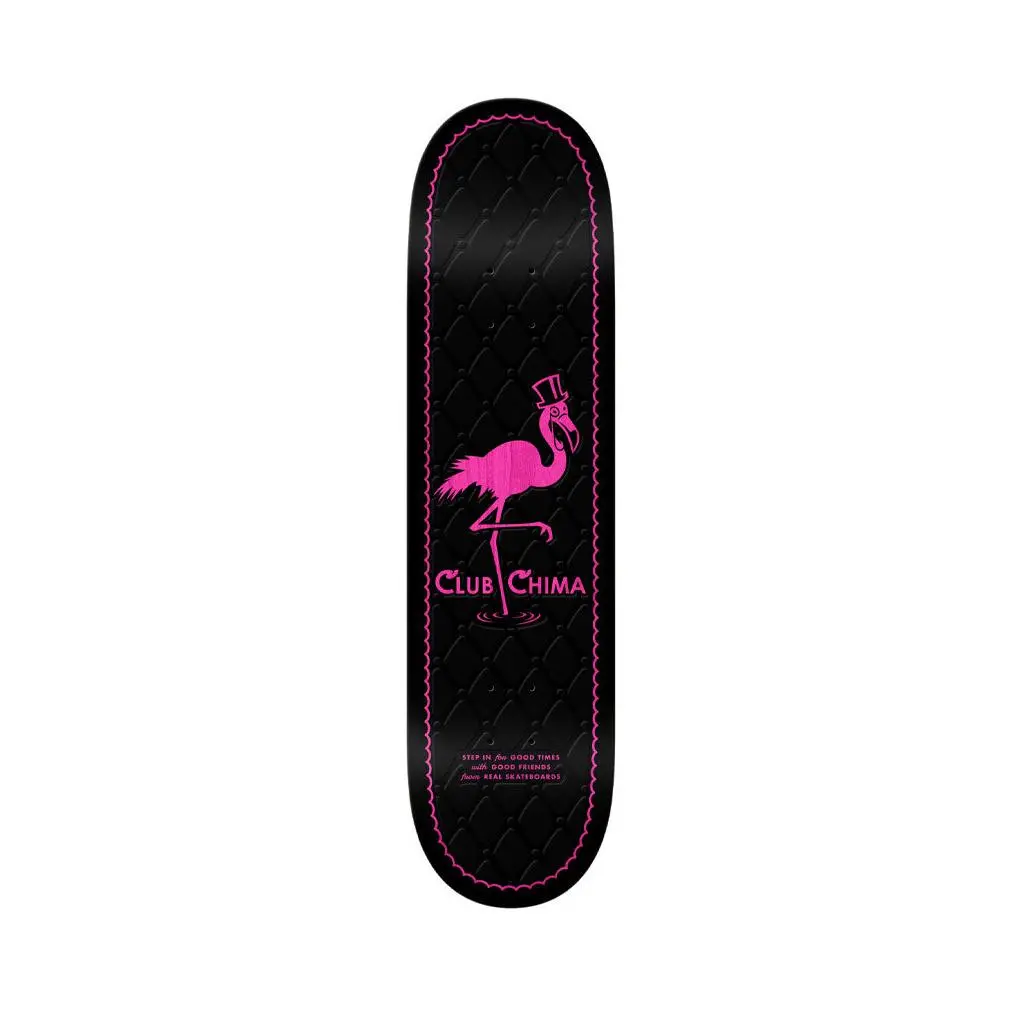Real Skateboards Chima Ferguson Club Pro Deck - Flamingo Graphic, FULL SE Shape, 8.06" x 31.5", 14 inches Wheelbase