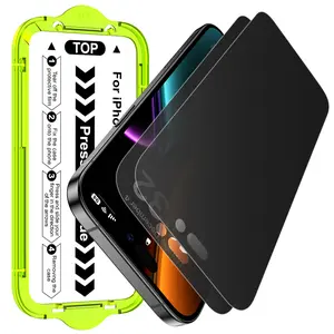 Esanik 2-Pack Matte Privacy Glass Screen Protector for iPhone 17/16/15/14/13 Pro Max Plus, Anti-Glare & Anti-Spy,Anti-Reflection, Smooth as Silk, Military-Grade 9H Hardness,Flawless Fit Tray