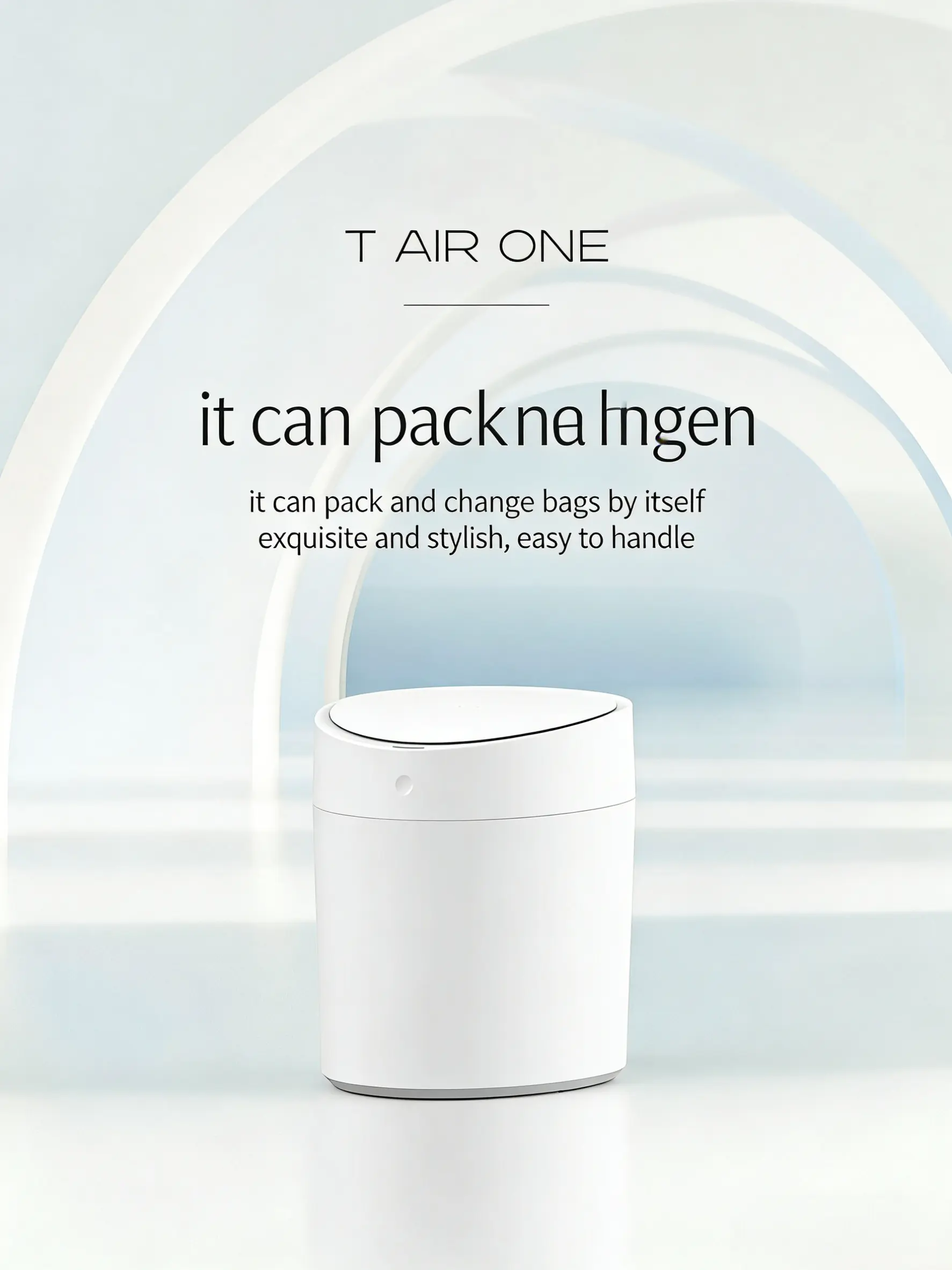 INTRE LIFE/TOWNEW/Tuo Niu T AIR 1 Automatic Bag-Changing Touchless Trash Can, Rectangular Sensor Bin for Home Living Room Bedroom, Smart Sensor Trashcan