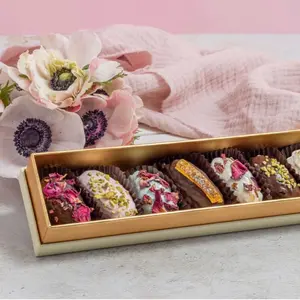 Chocolate-Covered Dates Gift Box (7 pcs) | Walnut Stuffed | Luxury Vegan Dessert