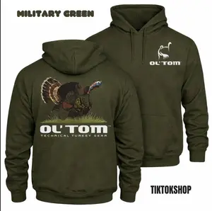 Ol Tom Turkey Hunting Hoodie , Wild Turkey Outdoor Graphic Design , Perfect for Hunters and Outdoorsmen , Unisex Pullover Hoodie Tactical Style , Hunting Gift Idea , Warm Comfortable Daily Wear