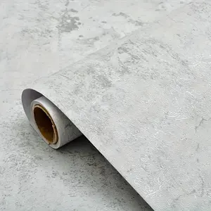 1 Roll Vintage Self-Adhesive Decorative Wallpaper, Weathered Concrete Modern Retro Peel and Stick Removable Vinyl Wall Contact Paper for Home Renovation Decor
