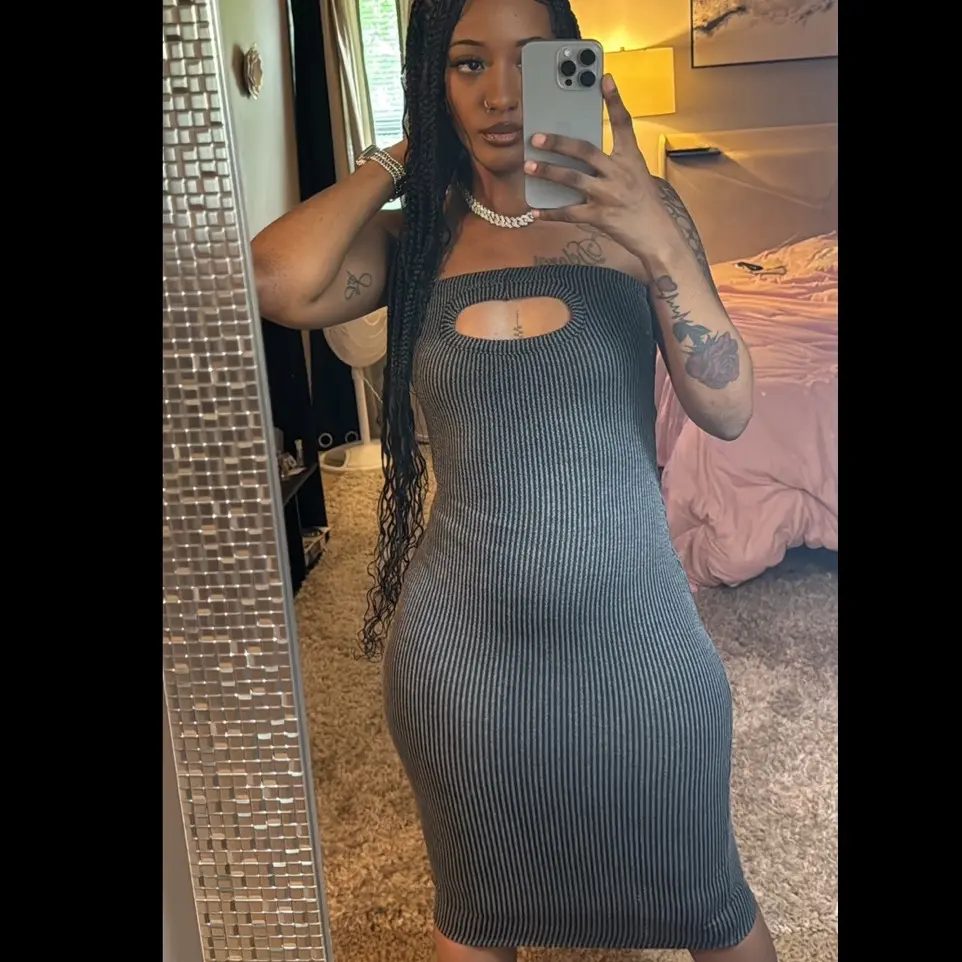 Ribbed Fitting Midi Dress