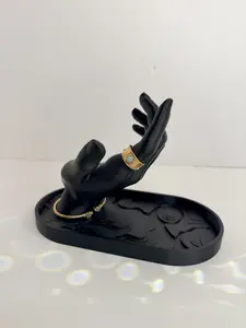 Jewelry Tray necklace Holder with hand for rings and bracelets