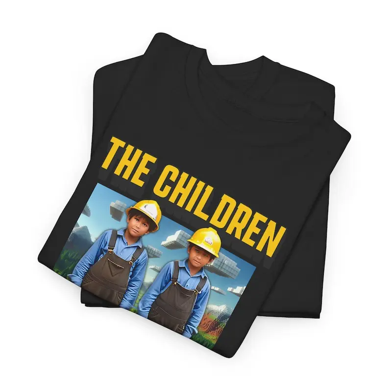 Funny Minecraft Movie T shirt 'The children yearn for the mines' | Tee Gamer Gift | Video Game Shirt | Minecraft Fan Shirt | Minecraft