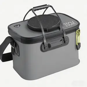 Waterproof EVA Fishing Bucket, 1 Count Portable Multi-use Live Fish Container with Handle, Fishing Accessories for Outdoor Camping & Hunting