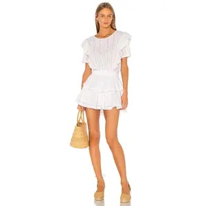 LoveShackFancy Natasha Dress in White