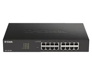 D-Link DGS-1100-16V2 16 Port Gigabit Smart Switch, 16 x 10/100/1000base-t, 100-240v ac, ac power inet, bandwidth control, 5.5 lbs