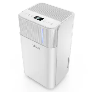 【fathersdaygift】VEVOR 30 Pints Dehumidifier for Home & BasementDrain Hose for Commercial & Industrial UseSmart Humidity ControlLow Noise for Large RoomsWarehousesBedrooms & StorageLarge Coverage,White