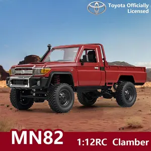 The Mangniu MN82 off-road climbing car, RC Rock Crawler, featuring four-wheel drive and high horsepower, Toyota pickup RC car model recommended for ages 8 and up, comes with 500mAh lithium battery and remote control handle