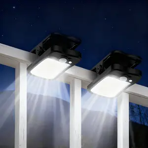 Outdoor Solar Clip Lights, USB & Solar Powered Clip-On Lamp with Motion Sensor, 3 Modes, Waterproof — Perfect for Yards, Garages, Porches, Patios, Gardens, Pools & Barns