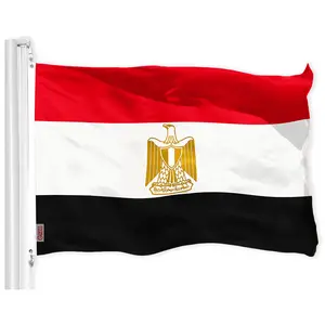Egypt (Egyptian) Flag 150D Printed Polyester 3x5 Ft