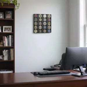 Wall mounted challenge coin holder