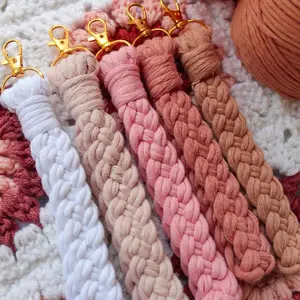 Boho Braided Wristlet | Macrame Wristlet | Braided Wristlet | Keychain | Macrame Accessories | Wristlet | Gifts for Her | Gift Ideas