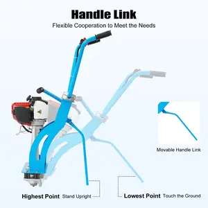 Gasoline Concrete Vibrating Machine Gas Powered 900W 260kg Force for Bridge Road Construction Gasoline Engine Concrete Compaction Tool Screed Not Included