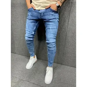 [Stylish Comfort] Men's Skinny Fit Jeans, Cotton Blend Stretch Denim, For All-Season Wear Menswear Polyester Trouser Pants