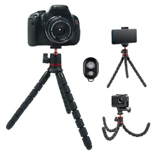 Flexible Action Camera Tripod Cell Phone Holder, Adjustable Octopus Phone Mount Holder Bracket Stand, 360° Multi-scenario Applicable Portable For Travel Photography, Universal Fits For iPhone, GoPro, Android, Samsung, Google Pixel and All Mobile Phones