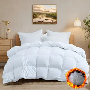 Goose Down Comforter Ultra Soft 650+ Fillings Breathable All-Season Quilt Available in Various Colors Super King King Queen Twin Sizes