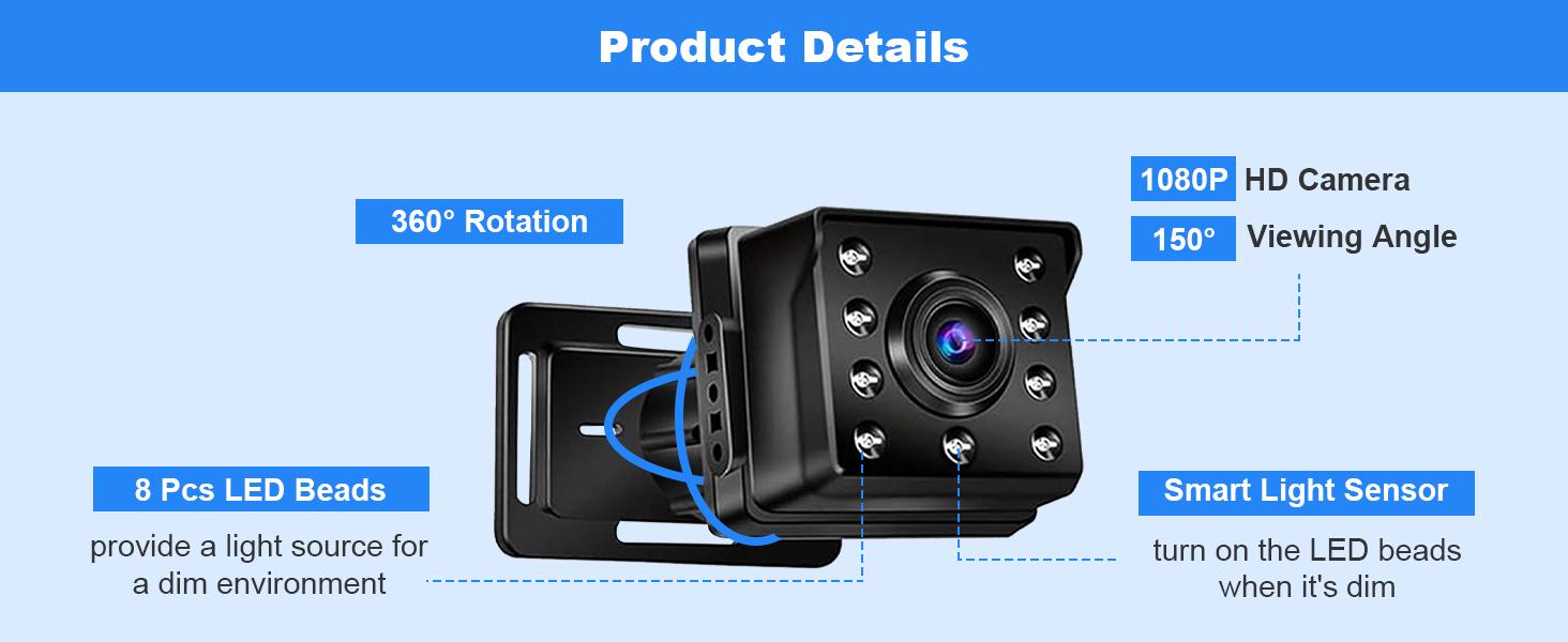 Baby Car Monitor with Night Vision HD 1080P Rear or Front Facing Secure Backseat Camera 4.3 Display Easy Install for Newborns Toddlers Infant Car Cameracar Monitor Safety