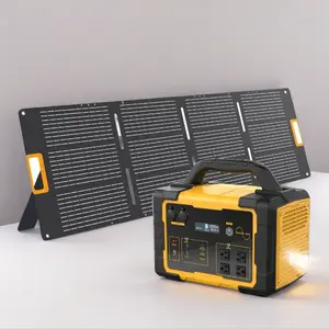 1000W/1024Wh Portable Power Station 200W Solar Panels are Available for Selection, Fast Charging Lithium Battery, 120V/1000W 4 AC Outlets & USB Ports, Ideal for Camping, RV, Hunting, Fish,and Emergency Outdoor Use led lights