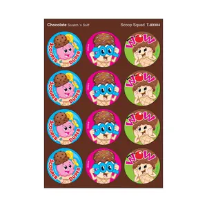 Scoop Squad, Chocolate scent Scratch 'n Sniff Stinky Stickers® – Large Round