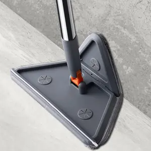 Wall Mop Cleaner with Long Handle, Wall Cleaning Mop with Extension Pole, 29 to 90 Inches, 360-Degree Foldable and Rotating Frame Cleaning Tool with 6 Replacement Pads, for Painted Walls, Windows, Floors, Ceilings