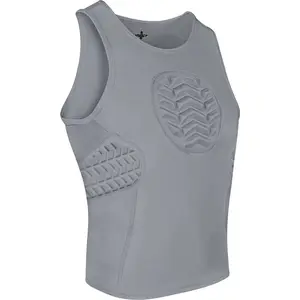 Exxact Sports Youth Baseball Chest Protector, Tank Top Sternum Chest & Ribs Guard, Softball Chest Protector Youth (Grey)
