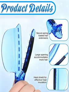Professional Hair Salon Duckbill Clip, Blue Non-Slip Sectioning Clip, Ideal for Hair Extensions, Dyeing, Perming, and Styling Tools
