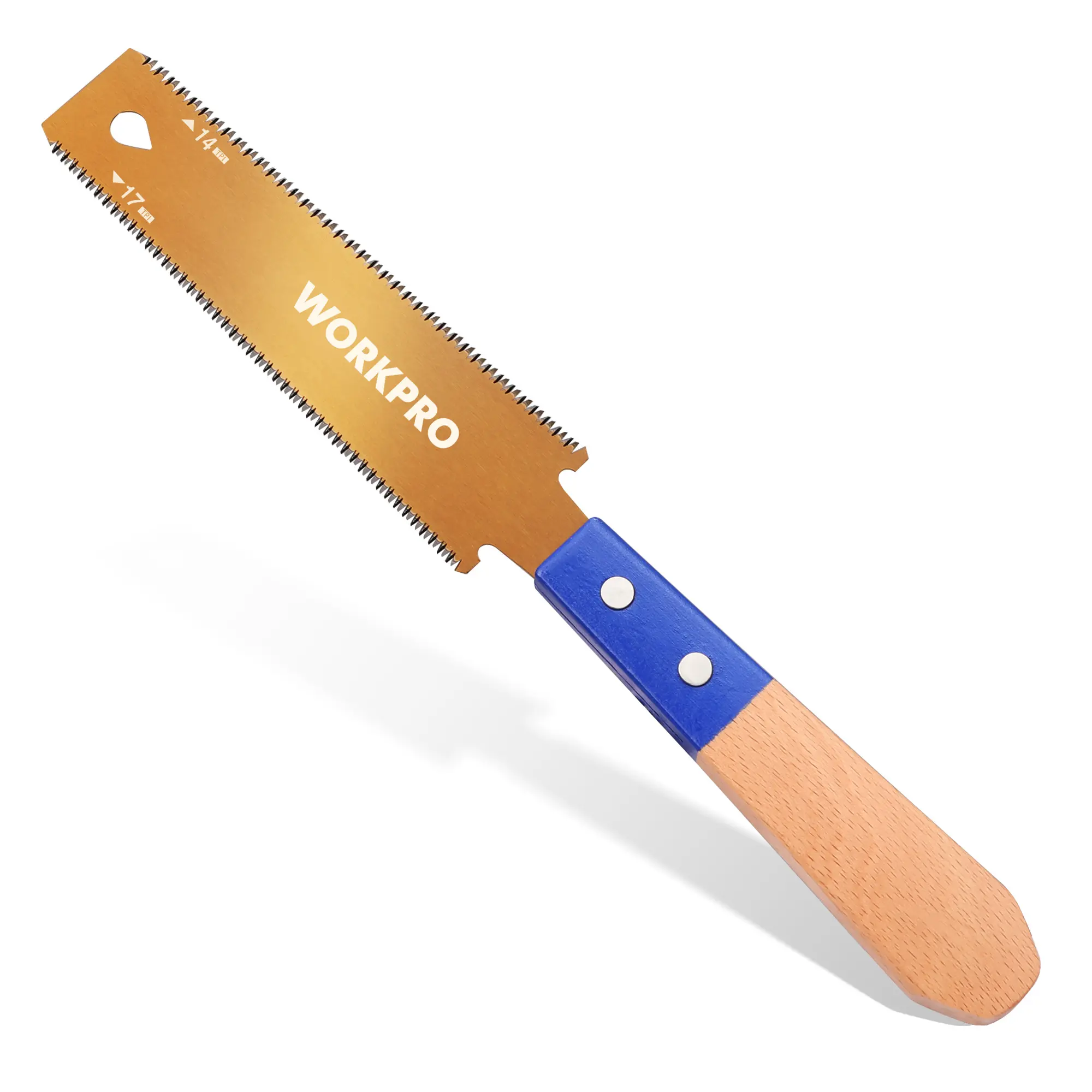 #backtoschool WORKPRO Japanese Pull Saw, Double-Edged Hand Saw for Wood Cutting, SK5 Flexible Blade, Non-Slip Beech Handle for Woodworking