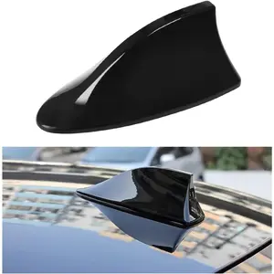 Shark Fin Antenna Cover – Universal Roof AM/FM Radio Signal Aerial with Adhesive Tape – Car Accessory for Sedan, SUV, Van – Black