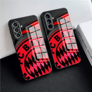 Football Bayerns Munichs Phone Case for Xiaomi Redmi Note Series, Anti-Drop Tempered Glass Back Cover, Durable Protection