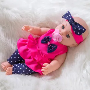 12-inch Reborn Baby Doll with Matching Dress Outfit，Paired with pacifiers， Halloween/Thanksgiving / Christmas gifts
