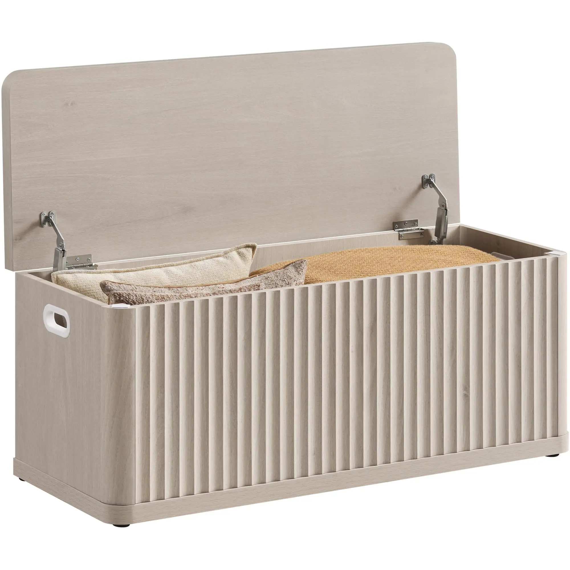 SICOTAS Storage Bench 40.2" Wide Shoe Bench with Lift Top Large Wooden Storage Chest Trunk Modern Blanket Chest with 2 Safety Hinges & Seating for Bedroom Entryway Living Room Hallway,dorm essentials,home decor