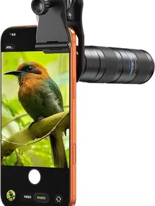 APEXEL 5-10x Telephoto Lens Clip-On – Compatible with iPhone & Samsung – Clear Zoom for Travel & Concerts