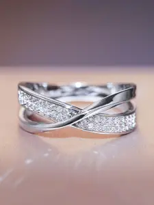 Cube Oxidized Zirconia Ring, Elegant Design for Special Occasions, Perfect Gift for Family and Friends, Fashion Jewelry Accessory, Cz Bling