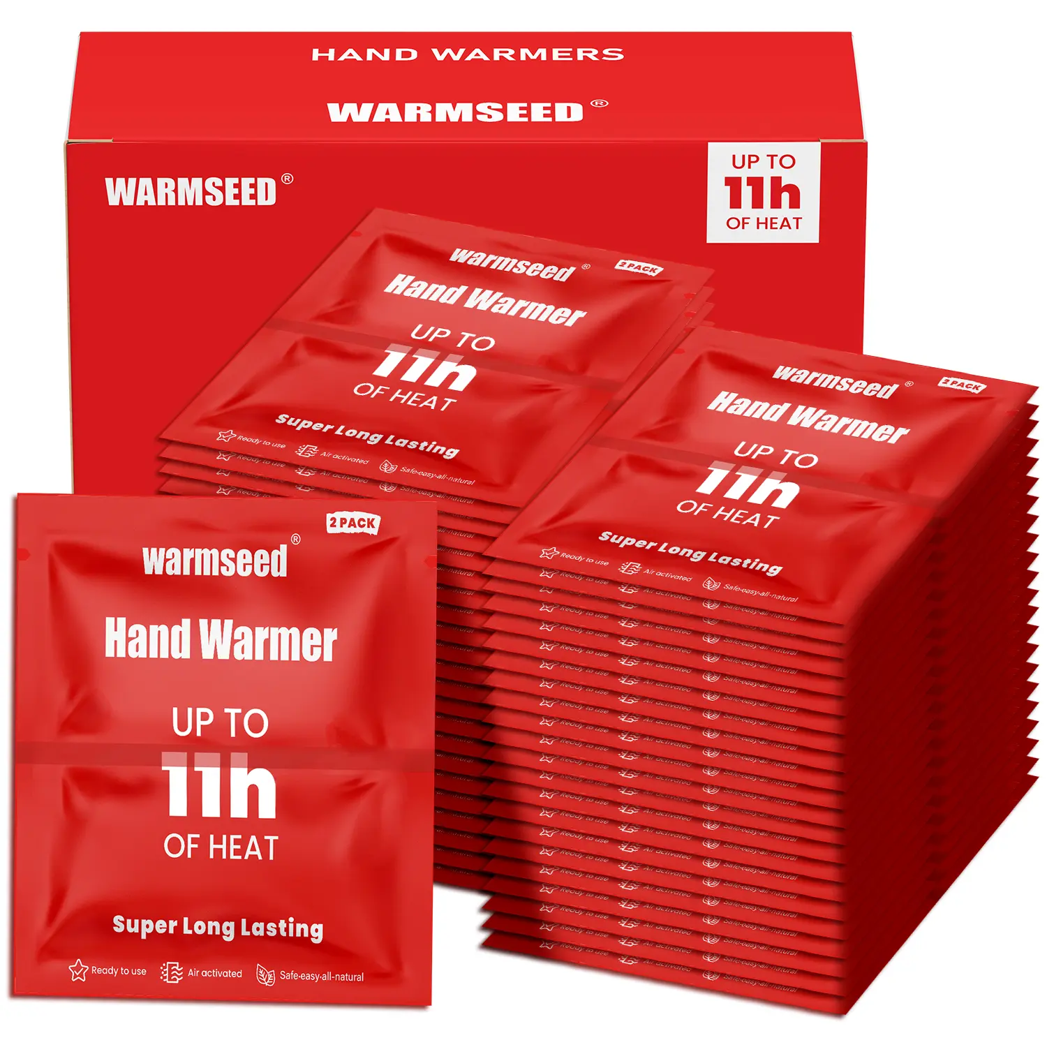 Large Hand & Body Warmers - Up to 18 Hours of Heat, Super Long Lasting, Air Activated, Odorless, 10g, 2 Pack, Easy to Use