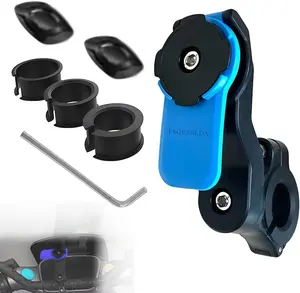 Motorcycle Phone Mount, Motorcycle Handlebar Mount,Bike Phone Holder for Bicycle,Smartphones Holder Strong Material 360° Rotating, Suitable for Motorcycles and Bicycles（Blue）