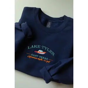 Lake Tyler Embroidered Sweatshirt - Navy Blue