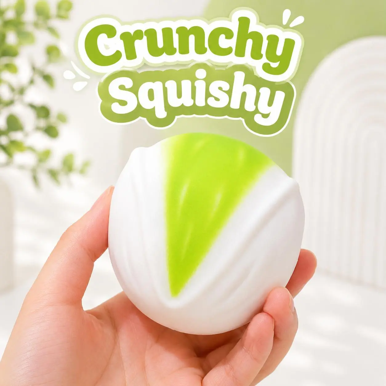 Crunchy Squishy Pistachio Toy, Cute Food Squishy Stress Relief Fidget Squeeze Ball, Soft Gift Toy for Desk Play, Ages 14+