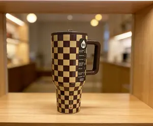 HYDROJUG 40oz Luxury Checkered Handle Tumbler, A Versatile Performer for Business & Outdoor Use  Drinkware Flasks Mug Bottles Bottled Water Bottles