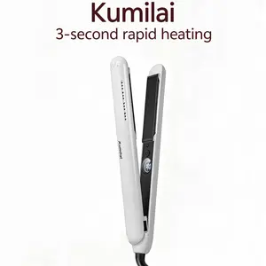 Kumilai Negative Ion Hair Straightener, 3S Rapid Heating, 10-Gear Temp Control, Professional Hair Styler with Negative Ion Care, 150-250℃ Adjustable，2-in-1 Curling Iron for Smooth Shiny Hair
