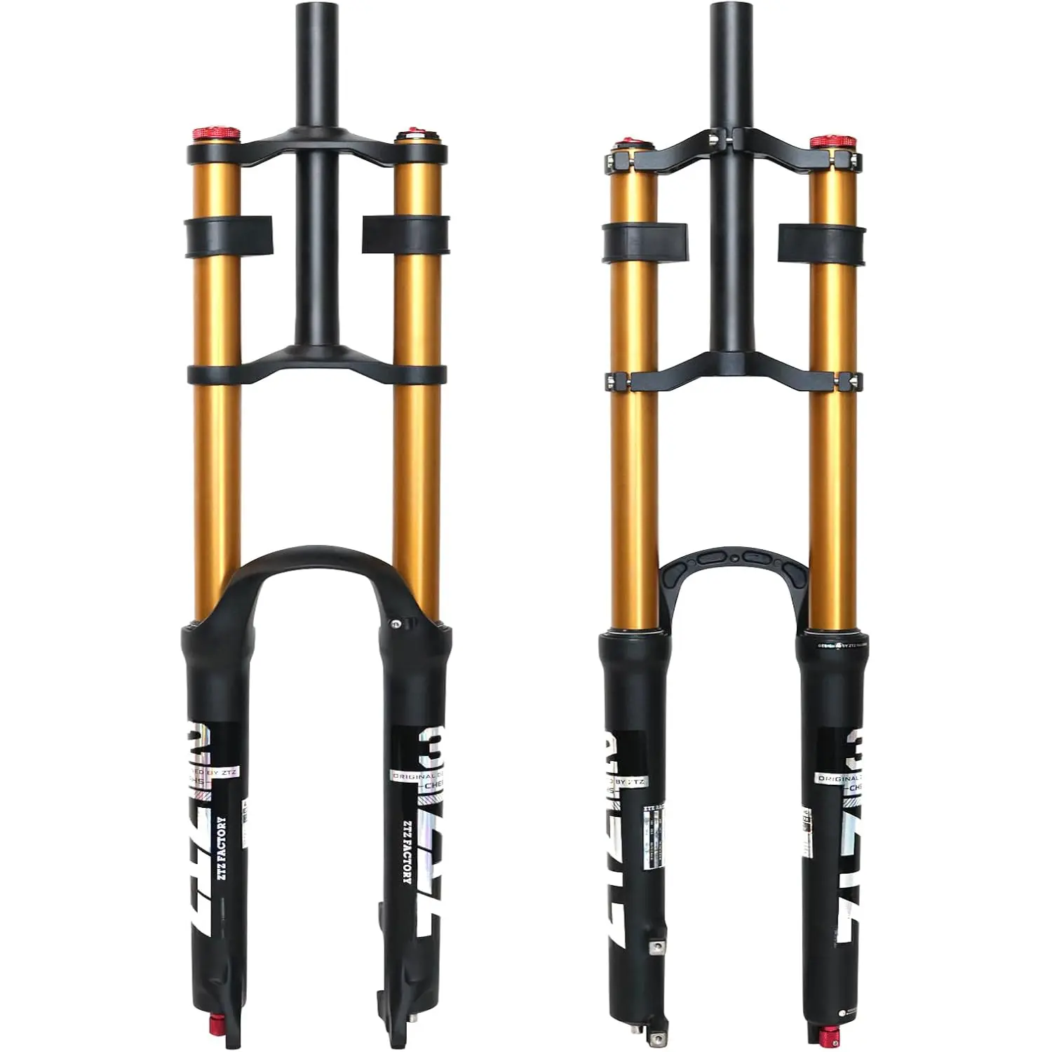 ZTZ Mountain Bike Air Suspension Fork | 26/27.5/29 Inch, 180mm Travel Rebound Adjustable, Ultralight Double Shoulder Front Fork, 9x100mm QR 1-1/8 Straight Steerer, For XC & AM MTB