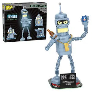 Brickcraft Futurama Bender Building Set, 396-Piece Posable Collectible Figure for Fans & Collectors 8+